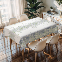 Nappe jetable RNPT en PVC+PU tissé à motif floral, résistante à l'huile et à l'eau, pour salle à manger et restaurant