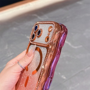 เคส TPU เคลือบอิเล็คโทรเพลทไล่ระดับสีสุดหรูสำหรับ iPhone 17 PRO MAX 16 WAVE สำหรับ iPhone 17 PRO MAX เคสโทรศัพท์กากเพชรแวววาวสุด2025 - Product Image 3