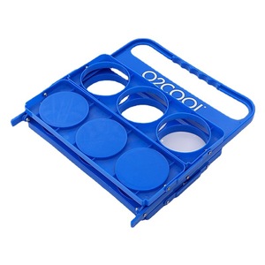 Porte-boisson en plastique pliable d'approvisionnement d'usine avec <span class=keywords><strong>panier</strong></span> de <span class=keywords><strong>bouteille</strong></span> de bière pliable personnalisé durable à 6 trous avec poignée - Product Image 3