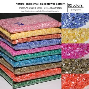 Mosaïque de coquillages naturels de petite taille 2-3mm, forme irrégulière, procédé de teinture, pour nail art, bijoux faits main, vêtements, autocollants, broches, épingles à cheveux - Product Image 6