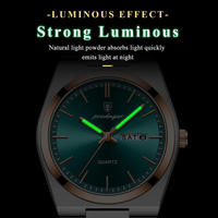 Jam Tangan Pria Poedagar 930 High-End Fashion Quartz dengan Tali Stainless Steel, Kasual, Sport, Tahan Air, Analog, Custom