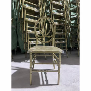 Chaises de banquet empilables de luxe en PP pour événements, hôtels, mariages et réceptions – Modèle Phénix Doré – Vente en gros - Product Image 2