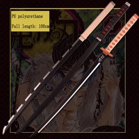 Cosplay Anime Tanjiro Demon Katana Blade Sword pour Halloween Version Courte Jouets en Bois pour Enfants Unisexe Sezhicai CN;ZHE