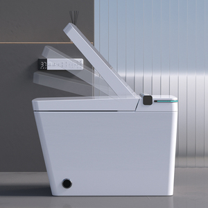 <span class=keywords><strong>WC</strong></span> intelligent <span class=keywords><strong>carré</strong></span> de haute qualité avec siège chauffant, télécommande sans fil, ouverture/fermeture automatique du couvercle, chasse d'eau automatique, chasse cyclonique à siphon en S - Product Image 2