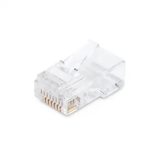 Cat6 RJ45 Ends Cat6 Connector, Cat6 / Cat5e RJ45 Connector, Ethernet Cable Crimp Connectors UTP Network Plug for Solid