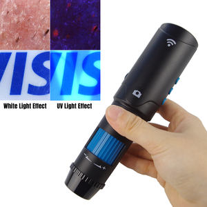 Lumière UV Téléphone Dermatoscope Véritable Grossissement 200X pour Diagnostic de la Peau <span class=keywords><strong>Microscope</strong></span> WiFi - Product Image 1