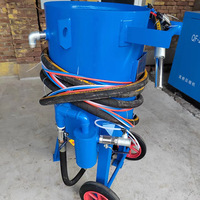 Machine de sablage mobile haute pression pour élimination de la rouille, sablage humide et sec, polissage sans poussière, avec pot de sablage manuel