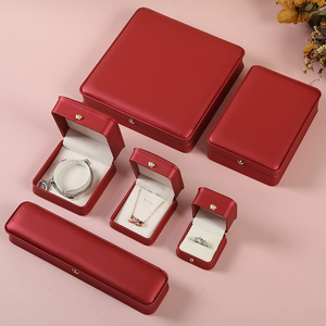 Spot Wholesale High-end PU Crown Slim Fit Jewelry <b>Box</b> Necklace Pearl <b>Ring</b> Pendant Bracelet Velvet Packaging <b>Box</b> - Product Image 6