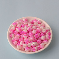 Perles en Plastique à Effet Dégradé de 10mm, 12mm, 15mm avec Trou pour la Fabrication de Sacs, Perles ABS pour la Création de Bijoux