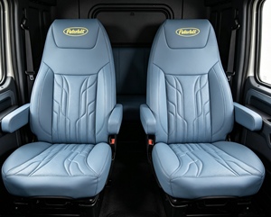 Funda <span class=keywords><strong>de</strong></span> Asiento Personalizada GANE, Estilo Lujoso Azul, para Camiones Pesados <span class=keywords><strong>Peterbilt</strong></span> y Semirremolques, Completamente Cerrada - Product Image 4