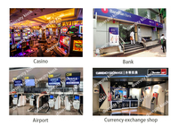 Kiosque de paiement en espèces en libre-service, machine de change de devises étrangères, lecteur de passeport, distributeur de billets, machine de change de devises