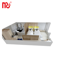 Ensembles de Chambres d'Hôtel Modernes en Bois de Chêne avec Cadre en Fer pour Appartements, Villas et Chambres d'Hôtes - Mobilier Commercial Durable et Écologique