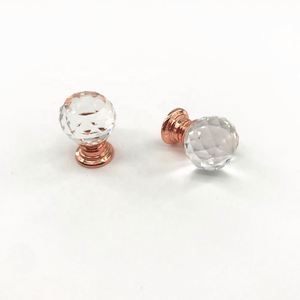 Herrajes de Lujo para el Hogar, Estilo Europeo Simple, Cristal, Oro Rosa, Cobre, Tiradores para Gabinetes, Perillas para Puertas de Armario - Product Image 2