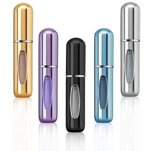 Aluminum 5ml Perfume Atomizer Pump <b>Sprayer</b> Discount Mini Spray High Quality Reusable Refillable Bottle for Perfume and Lipstick - Product Image 1