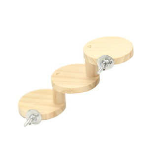 Crown Asia Hamster Wooden Staircase 3 <b>Step</b> Pine Climbing Ladder <b>Platform</b> Indoor Play Structure - Product Image 3