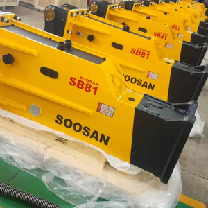 Martillo hidráulico SOOSAN-Modelo SB81 Tipo de caja Silencio perfecto para excavadora de 18-26 toneladas Martillo hidráulico para trabajos de demolición - Product Image 1