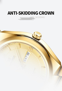 NAVIFORCE 8030 GG Orologio Dorato da <span class=keywords><strong>Uomo</strong></span> Design Originale del Marchio in Acciaio Inossidabile Orologi da Polso Semplici Gioiello Regalo - Product Image 4