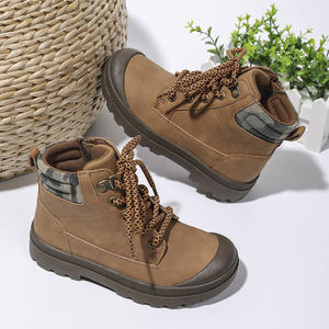 Bottes pour enfants en gros, printemps, automne, <span class=keywords><strong>hiver</strong></span>, nouvelles bottes décontractées pour garçons, bottines tendance, fermeture éclair, semelle intérieure en coton - Product Image 4