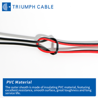 Câble double en PVC 18AWG/20AWG, fil plat en cuivre pur, isolation PVC 80°C 300V, rouge et noir, fil électrique double parallèle