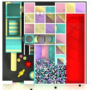 Glissière du <span class=keywords><strong>diable</strong></span> pour enfants, jeu d'intérieur, couleur macaron, accessoire doux, bloc epp, jeu - Product Image 2