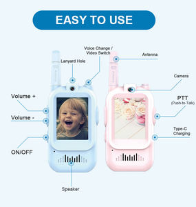 Talkie-walkie vidéo pour enfants de 3 à 12 ans, garçons et filles, lot de 2 talkie-walkies, cadeaux de Noël et d'anniversaire pour enfants, activités de plein air MYJK200 - Product Image 3