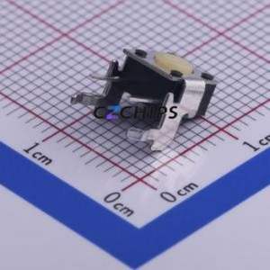 STP-1236V Tactile Switch Through hole Component (THT) Switch Single Pole Single Throw Round Button 1.6N Right Angle Insert - Product Image 1
