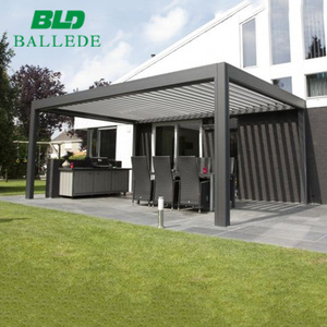 Motorizada al aire libre de metal gazebo impermeable con persianas <span class=keywords><strong>techo</strong></span> de aluminio pérgola <span class=keywords><strong>4x3</strong></span> - Product Image 4