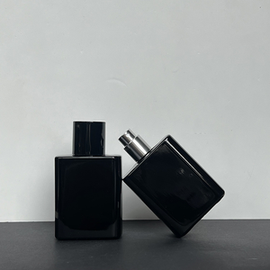 Botella de Perfume Portátil de Vidrio Plano de 50 ml con Pulverizador de Rosca y Bomba, Botellas Vacías con Bomba de Presión - Product Image 4