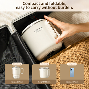 Ceool-Hervidor de té eléctrico inalámbrico, calentador de agua hirviendo automático portátil <span class=keywords><strong>con</strong></span> control de temperatura para el hogar, cocina, CB - Product Image 5