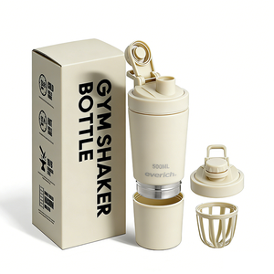 ขวดน้ำ Everich สแตนเลส เก็บอุณหภูมิ ขวดเชคโปรตีน แก้วปั่นสำหรับออกกำลังกาย ป้องกันการ<span class=keywords><strong>รั่ว</strong></span>ซึม แก้วน้ำแบบพกพาพร้อมลูกบอลผสม - Product Image 2