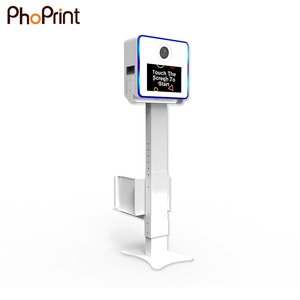 <strong>Mini</strong> <strong>Portable</strong> Selfie Photo <strong>Booth</strong> with Adjustable Metals Stand and LED Lighting - Product Image 5