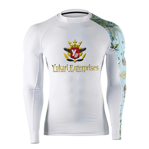 Wholesale Comfortable Women's Athletic <b>MMA</b> <b>Rash</b> <b>Guard</b> 3-Piece Front Polyester/Nylon UPF50+ Sun Protection Full Sleeve Breathable - Product Image 1