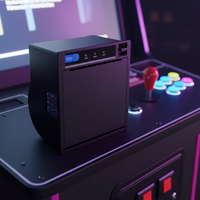 Printer Thermal Mikro Cashino EP-382C 80mm untuk Mesin Game dengan Antarmuka USB, Printer Kiosk Terpasang Panel 3 inci