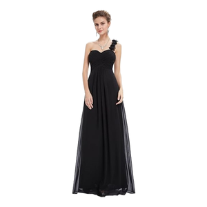 Vestido de Fiesta Sexy de Manga Corta con Hombro Descubierto, Corte A, Ajustado, Moldeador, con Tirantes, Sujetador Incorporado, Flores de Tul, Liso Teñido, ¡Venta Caliente! - Product Image 1