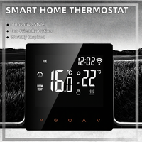Thermostat WiFi intelligent Smart Life avec écran LCD, boutons tactiles, matériau PC ignifuge, utilisation commerciale universelle, maison intelligente