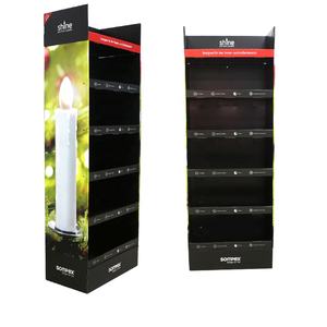 Floor Standing 5 <b>Tiers</b> Heavy Duty Morden Style Corrugated Cardboard Display <b>Shelf</b> - Product Image 1