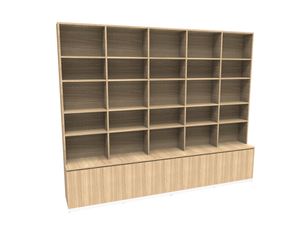 ארון ספרים מודולרי KALN בן 6 שכבות, לתלייה על קיר, ידידותי לסביבה, מעץ, לתצוגה במגוון, לריהוט ספרייה - Product Image 2