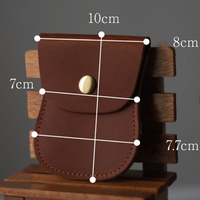 Porte-cartes vintage en cuir Crazy Horse, pochette portable pour cartes, sac de rangement rétro pour cartes, organisateur de cartes de visite et d'argent pour usage quotidien