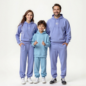 Hongbo nuovo arrivo abiti da famiglia abbinati tuta <span class=keywords><strong>mamma</strong></span> <span class=keywords><strong>papà</strong></span> e bambini Casual Design personalizzato per la famiglia Set felpe con cappuccio - Product Image 1