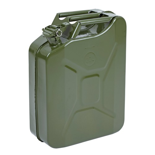 20 Litre Petrol Can 5 Gal Steel Jerry Can 20L Gasoline Gas Fuel Can Metal Emergency Backup Gas Caddy Tank