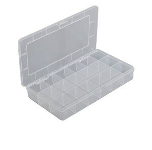 Free Sample Available <strong>Small</strong> Transparent Plastic Sewing <strong>Tool</strong> <strong>Box</strong> With 18 Dividers Inside - Product Image 1
