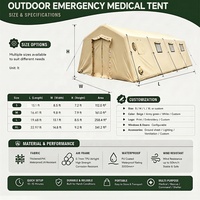 Carpa Médica de Emergencia Inflable Comercial, Modular, de PVC Impermeable, de Instalación Rápida, para Ayuda en Desastres, OEM ODM