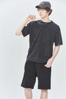 T-shirts Homme Oversize Lavés de Haute Qualité DEM/OEM, Impression Sérigraphique Personnalisée, Coton Lourd 100% Respirant à Manches Courtes