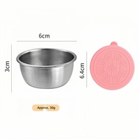 Gobelet à condiments en acier inoxydable de qualité alimentaire avec couvercle en silicone sans BPA, récipient anti-fuite pour vinaigrette, sauce, repas et aliments pour bébé