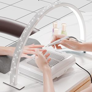 New 2025 U Hình LED Ánh Sáng Máy Tính Để Bàn Nail Đèn 48W Kim Cương Bling 750Mm Rhinestone Nửa Trăng Nail Bảng Đèn - Product Image 5