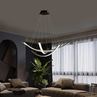 Lampe suspendue LED moderne minimaliste en laiton, longue, à hauteur réglable, blanc chaud, à intensité variable, pour table, salle à manger, cuisine, salon