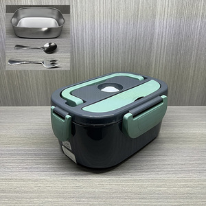 Boîte Repas Chauffante Électrique USB pour Maison et Voiture en Acier Inoxydable 304 avec Récipient Amovible - Product Image 1