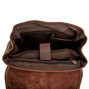 Genuino <span class=keywords><strong>Zaino</strong></span> In Pelle da <span class=keywords><strong>Donna</strong></span> Elegante Borse Fatte A Mano Annata di Vino <span class=keywords><strong>Rosso</strong></span> Femme Doppio Sacchetto di Spalla Esterna del computer portatile di viaggio <span class=keywords><strong>zaino</strong></span> - Product Image 6