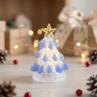 Gemütliche Handgefertigte Murano-Glas Weihnachtsbaum-Nachtlampe Warme Kristall-Weihnachtsbaumleuchte als Weihnachtsgeschenk Heim- und Schreibtischdekoration