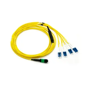 Factory Price optical fanout cable LC Duplex 8/12/24/48 cores OS2 Singlemode 9/125 1m 3m 5m MTP/MPO Fiber Patch Cord Typ A